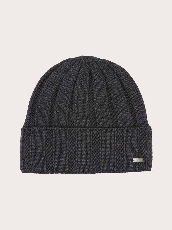 Einfarbige bugatti Beanie mit Fleece-Fütterung