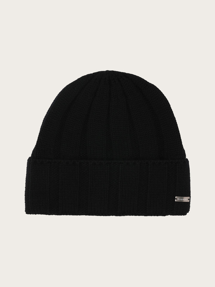 Einfarbige bugatti Beanie mit Fleece-Fütterung