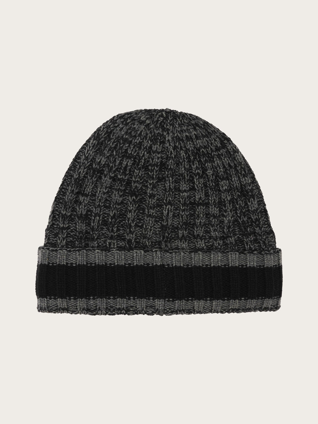 Melierte bugatti Beanie mit farblich abgesetzem Umschlag