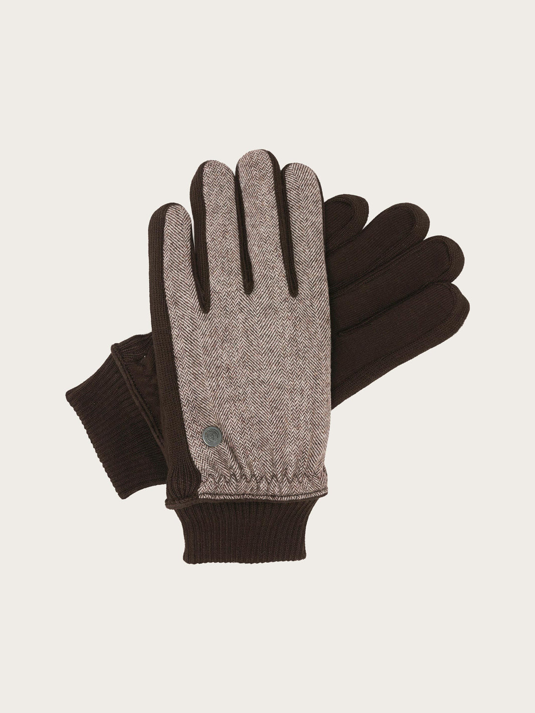 Einfarbige bugatti Handschuhe im Fischgrat-Design