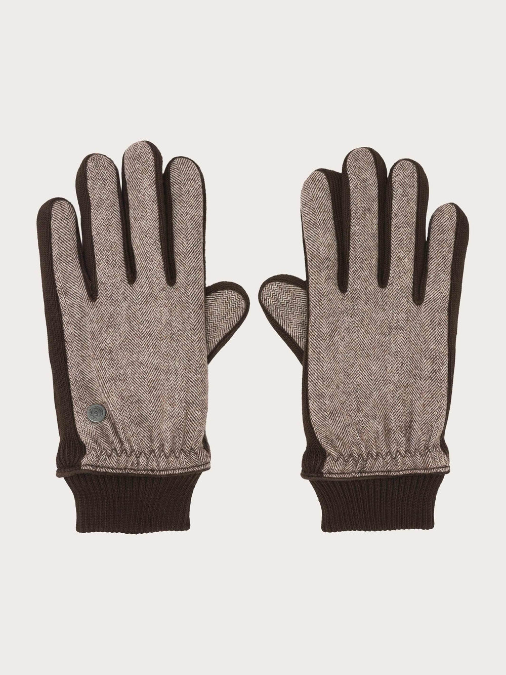 Einfarbige bugatti Handschuhe im Fischgrat-Design