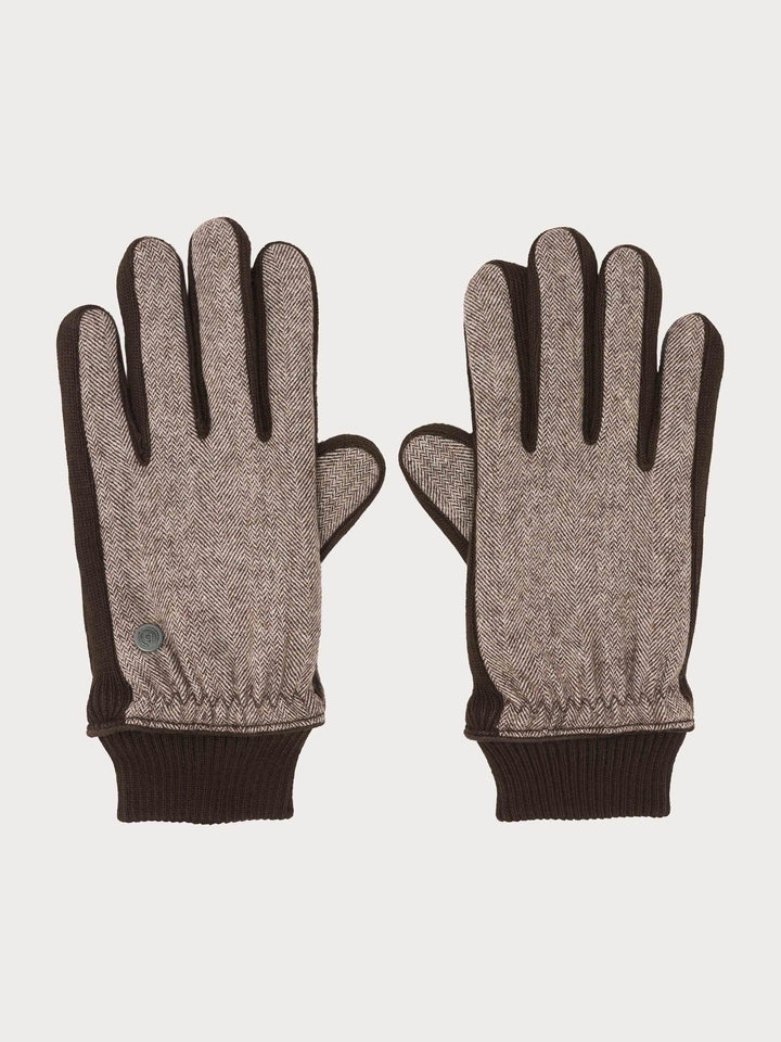Einfarbige bugatti Handschuhe im Fischgrat-Design