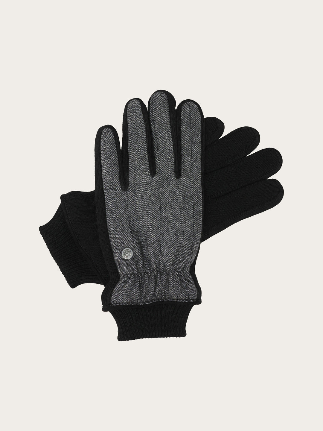 Einfarbige bugatti Handschuhe im Fischgrat-Design