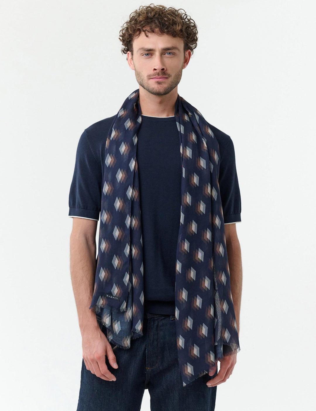 bugatti Schal mit geometrischem Muster