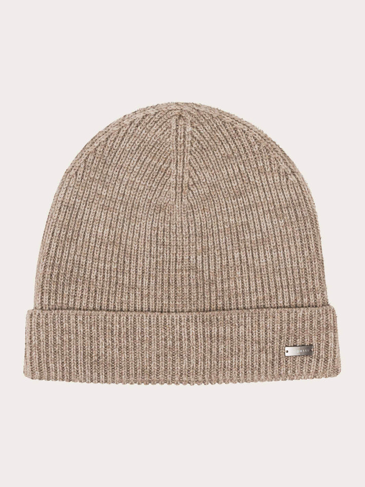 bugatti Geschenkset mit einfarbigem Beanie und Schal aus reiner Wolle
