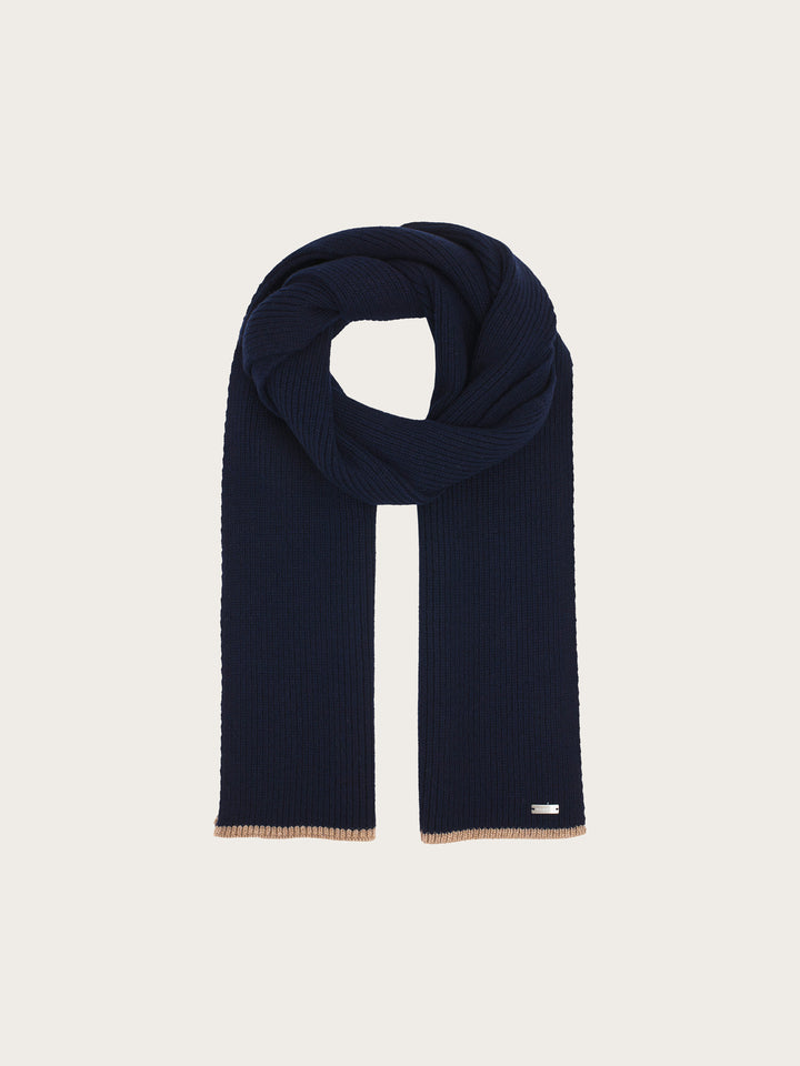 bugatti Strickschal mit farblich abgesetzem Rand