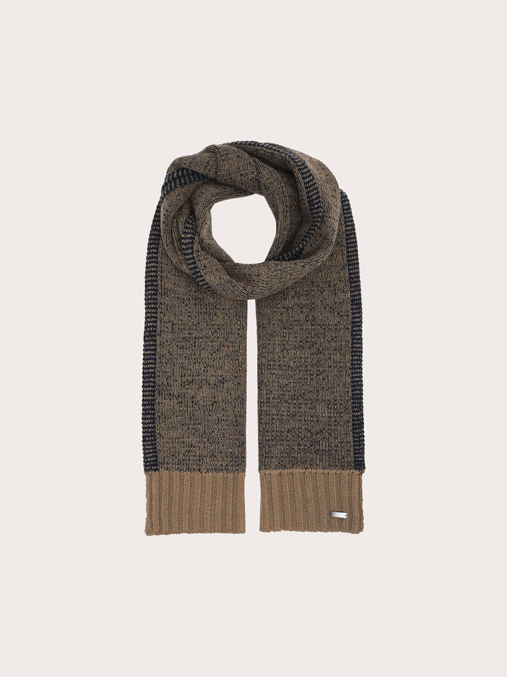 bugatti Strickschal mit melierter und einfarbiger Seite