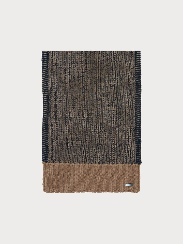 bugatti Strickschal mit melierter und einfarbiger Seite