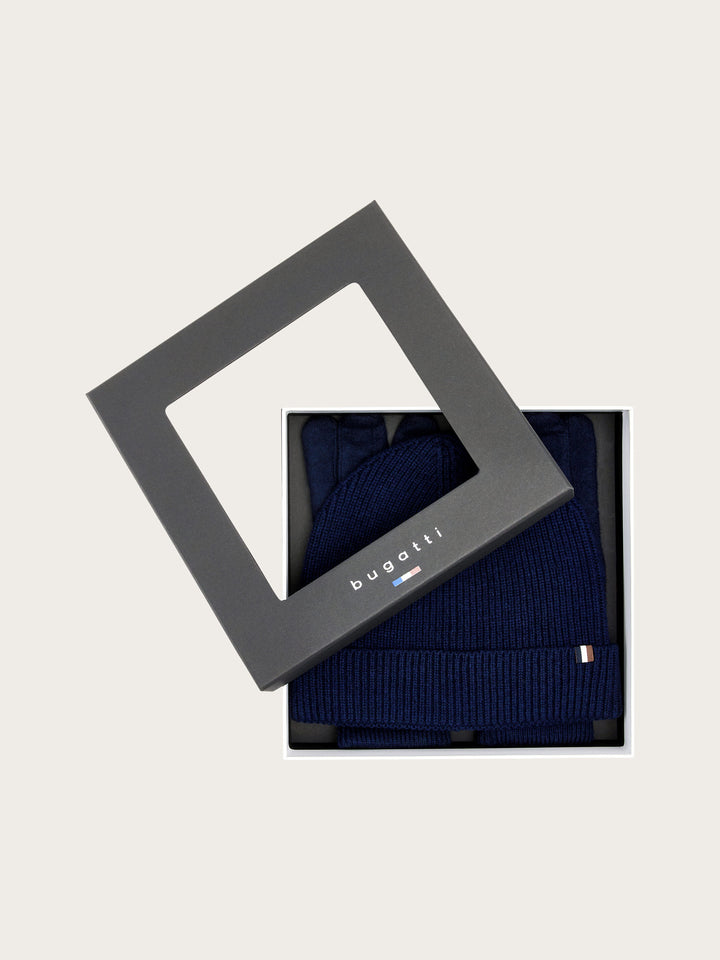 bugatti Geschenkset mit Beanie und Handschuhen