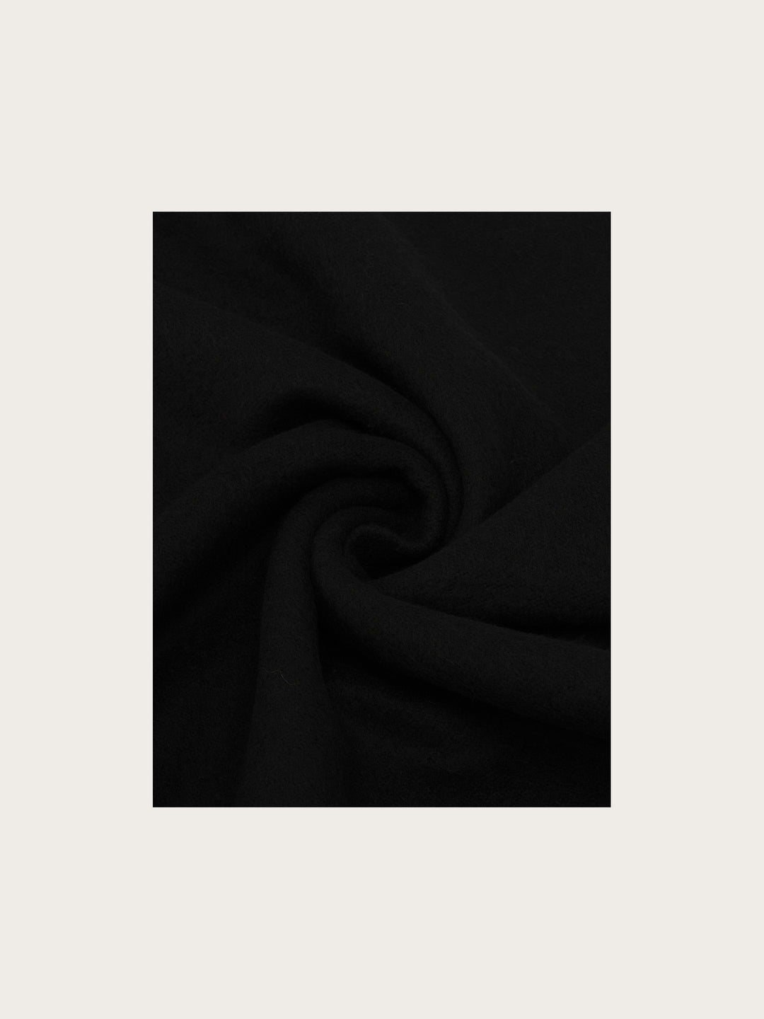 Einfarbiger Poncho mit Kunstfell-Rand
