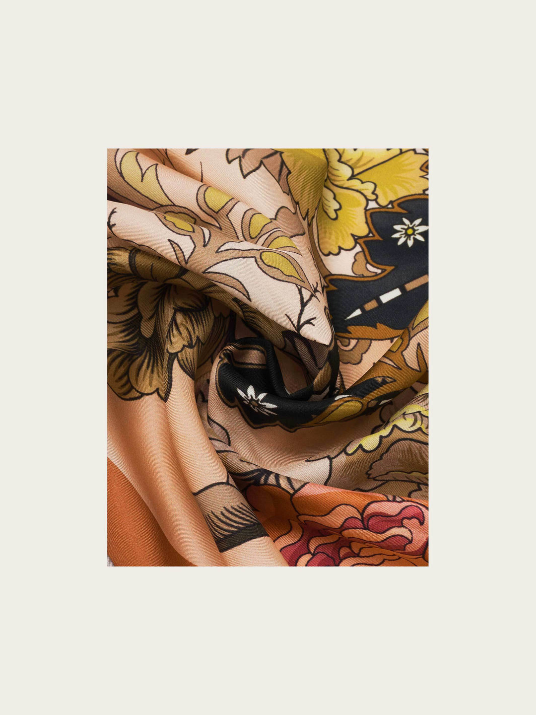 Seidentuch mit nostalgischem Blumen-Print