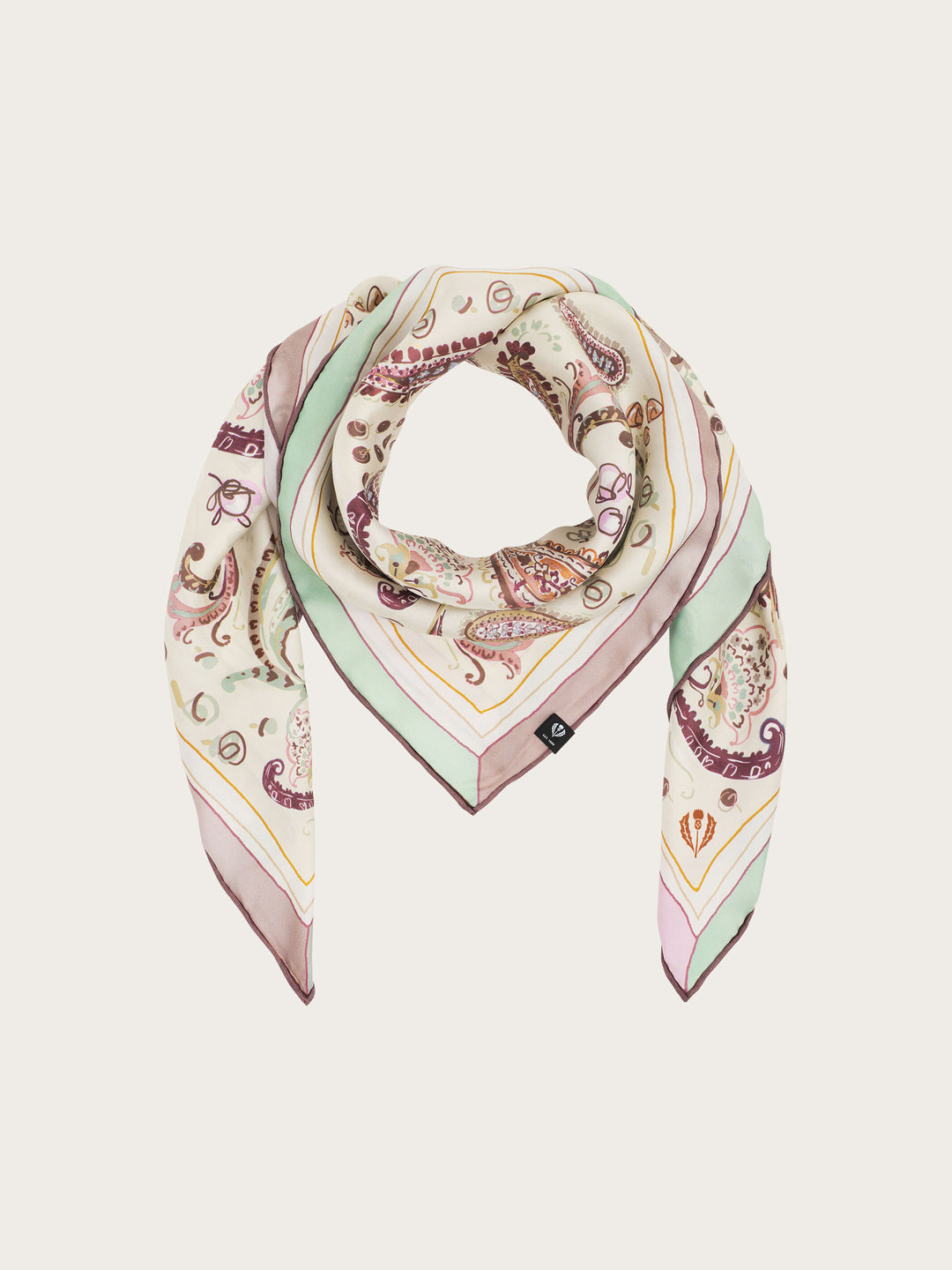 Seidentuch mit farbenfrohem Paisley-Design