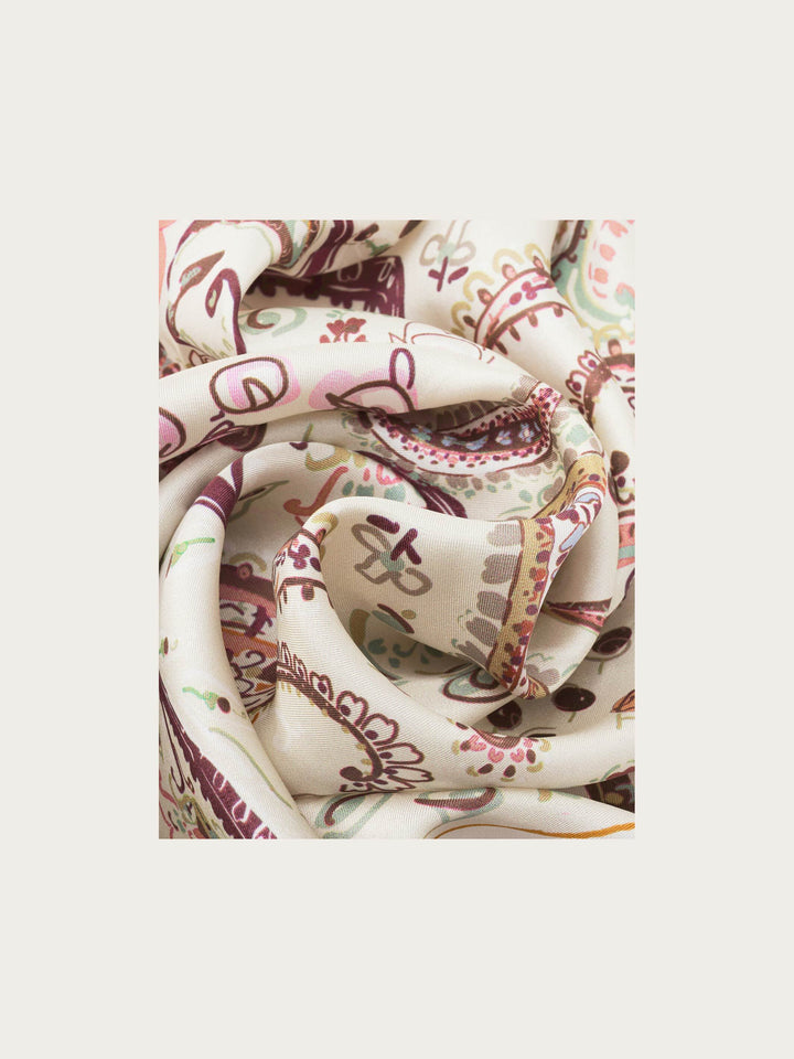 Seidentuch mit farbenfrohem Paisley-Design