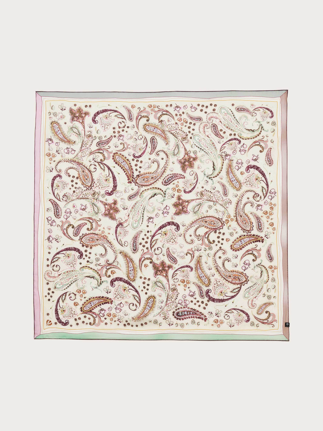 Seidentuch mit farbenfrohem Paisley-Design