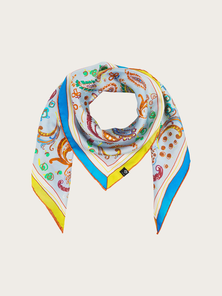 Seidentuch mit farbenfrohem Paisley-Design