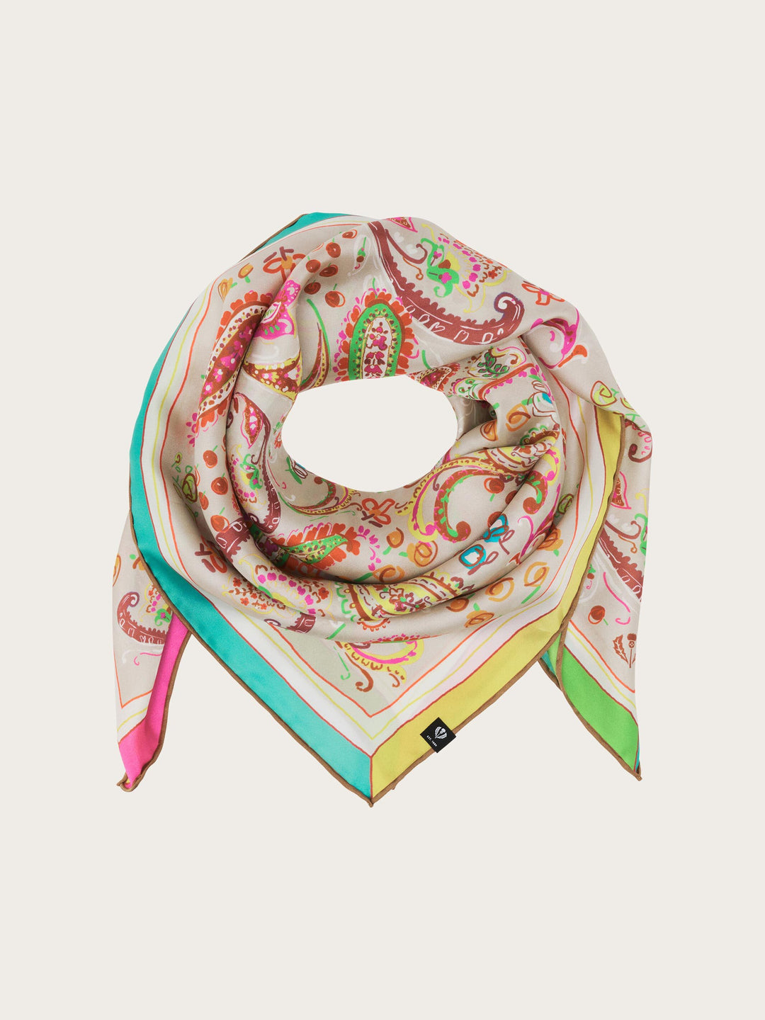 Seidentuch mit farbenfrohem Paisley-Design