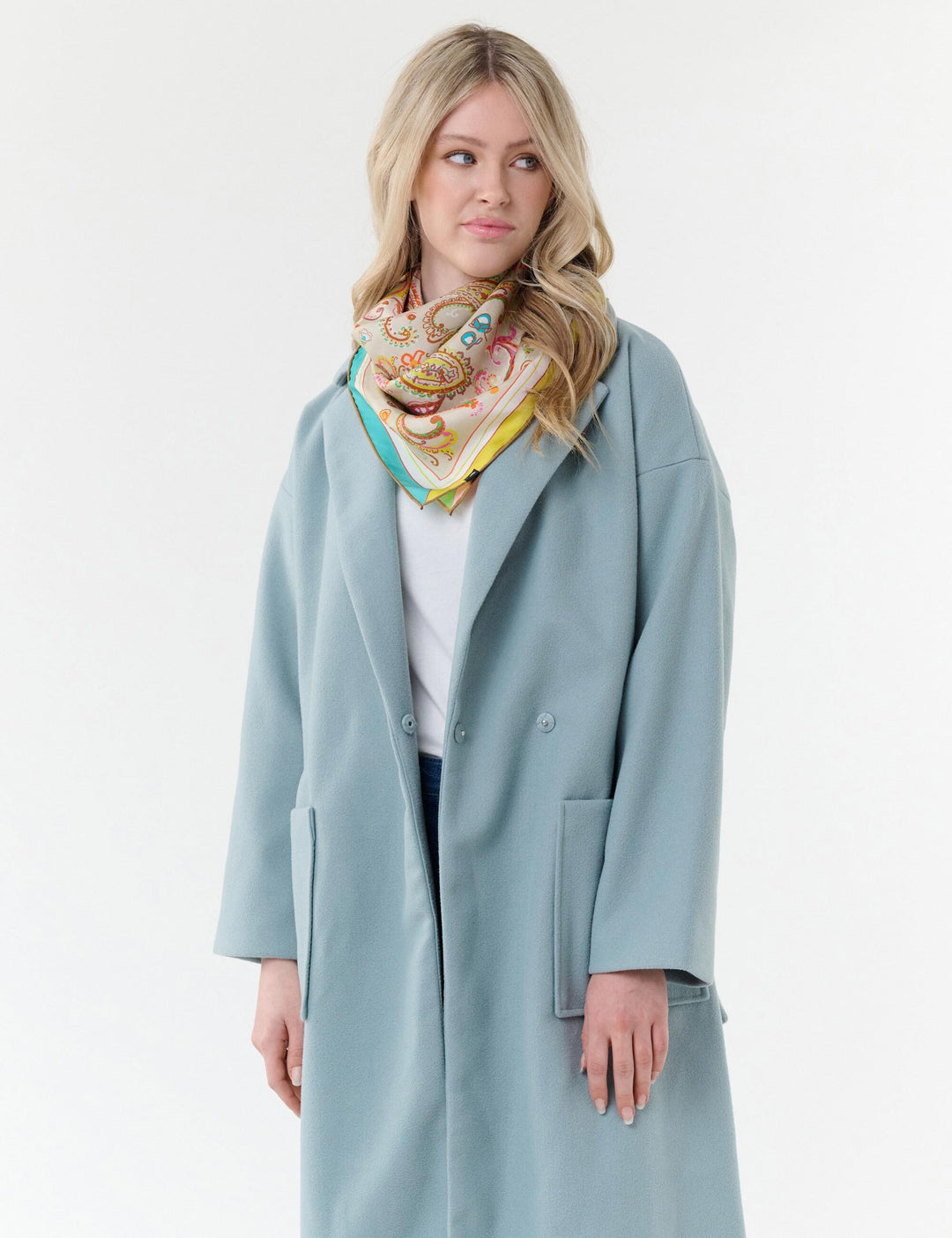 Seidentuch mit farbenfrohem Paisley-Design