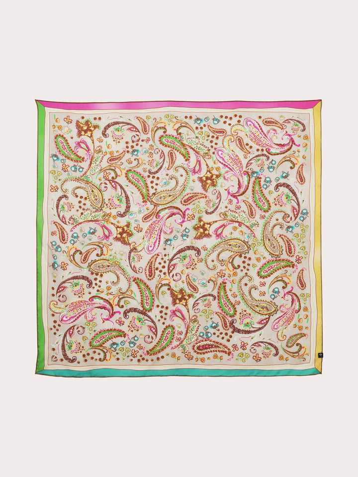 Seidentuch mit farbenfrohem Paisley-Design