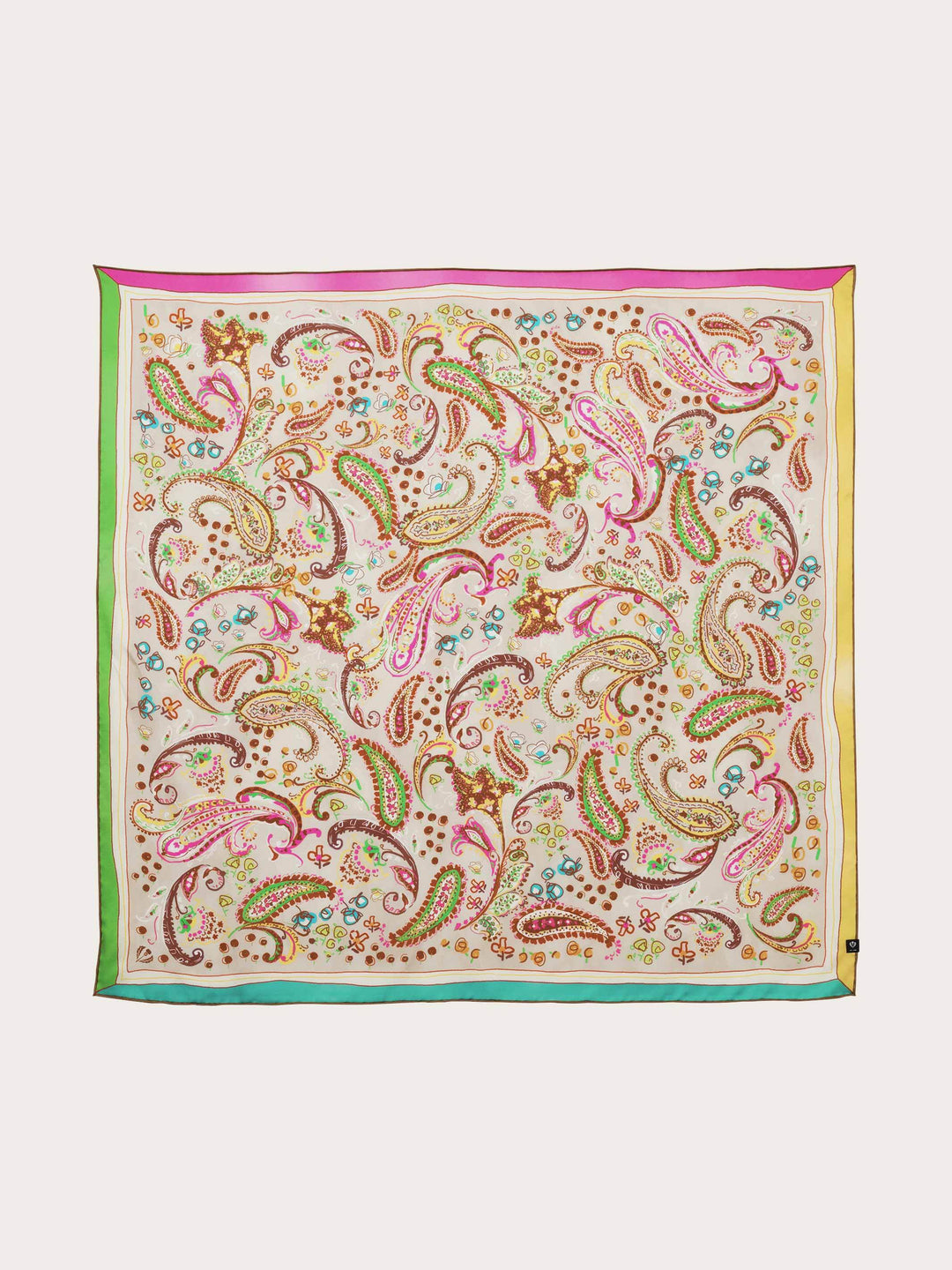 Seidentuch mit farbenfrohem Paisley-Design