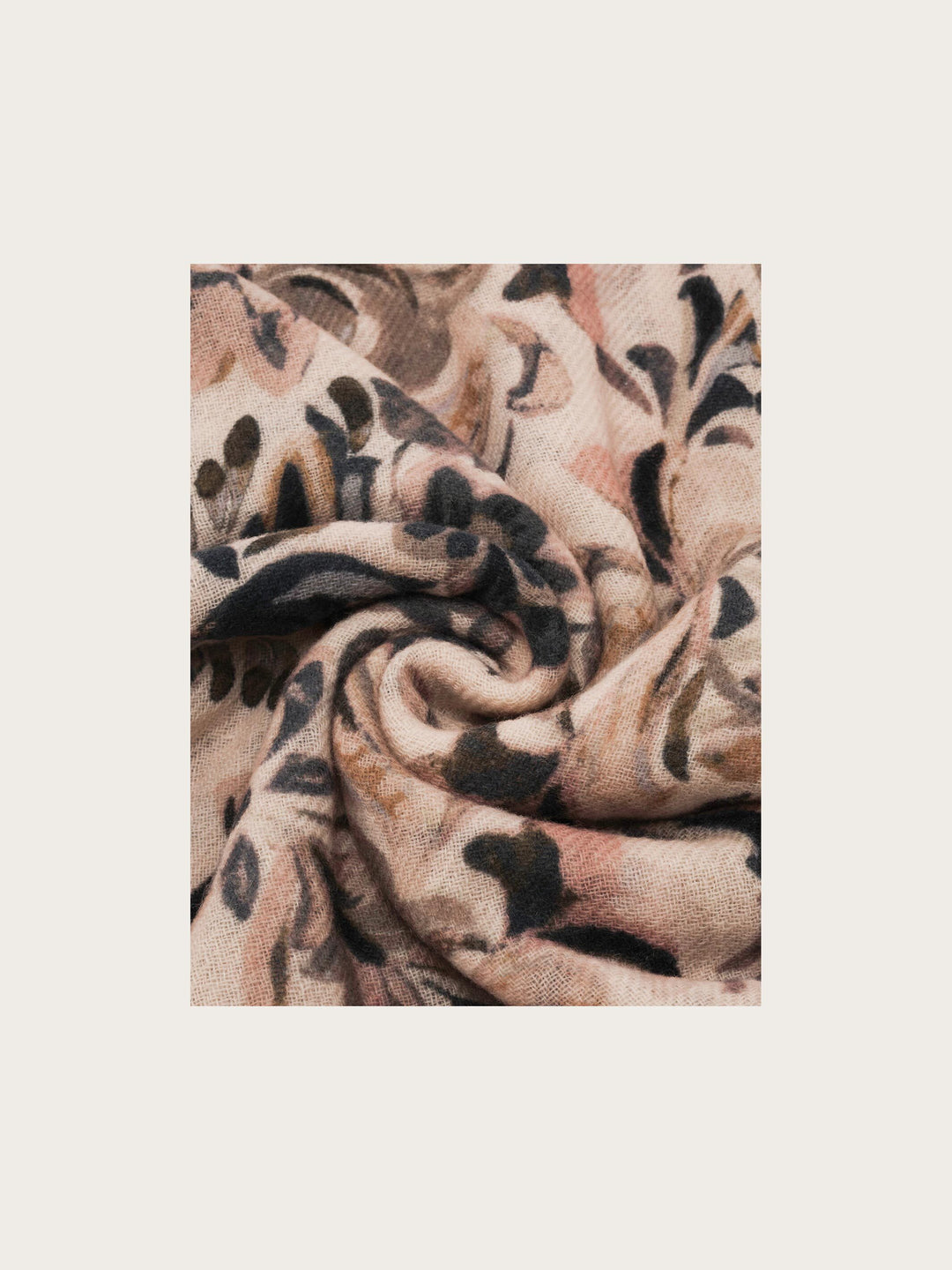 Tuch mit Blumen mit Mandala-Design aus reiner Wolle