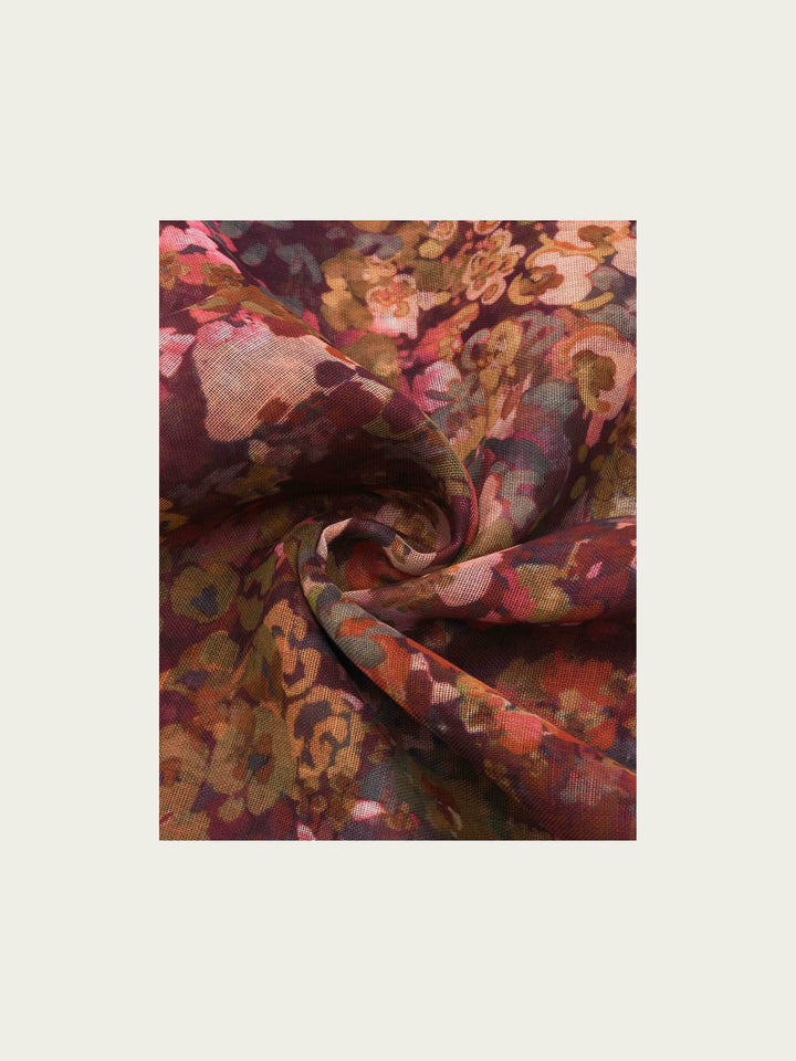 Sustainability Edition - Schal mit Millefleur Aquarell-Design