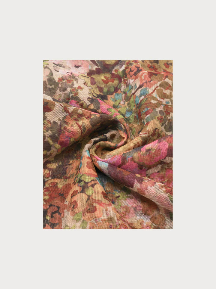 Sustainability Edition - Schal mit Millefleur Aquarell-Design