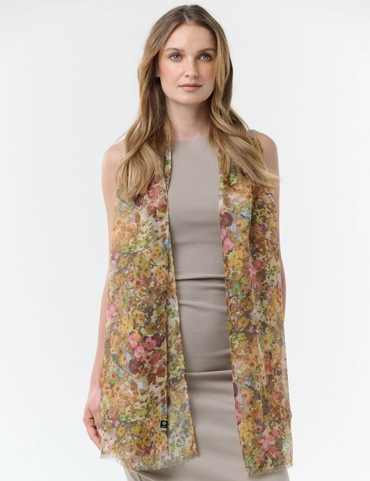 Sustainability Edition - Schal mit Millefleur Aquarell-Design