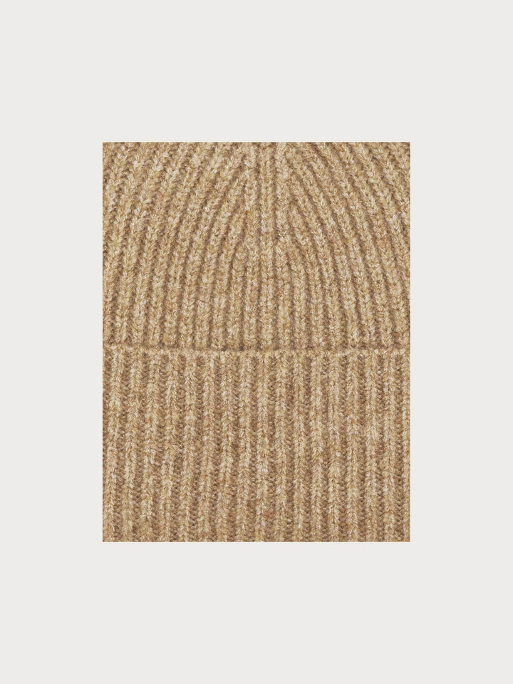Sustainability Edition - Leicht melierte Strickmütze mit breiter Krempe