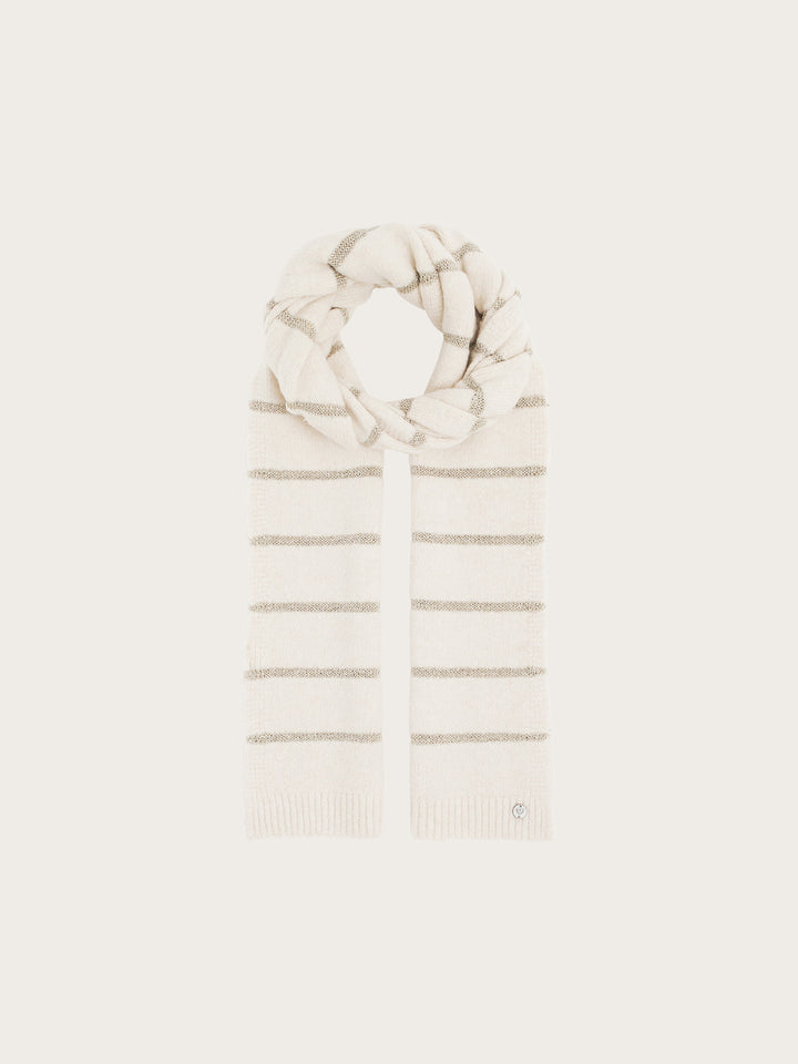 Sustainability Edition - Strickschal mit Glitzer-Streifen
