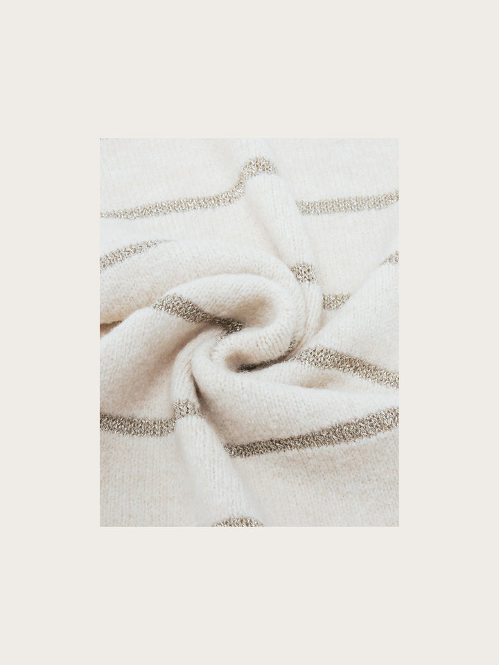 Sustainability Edition - Strickschal mit Glitzer-Streifen