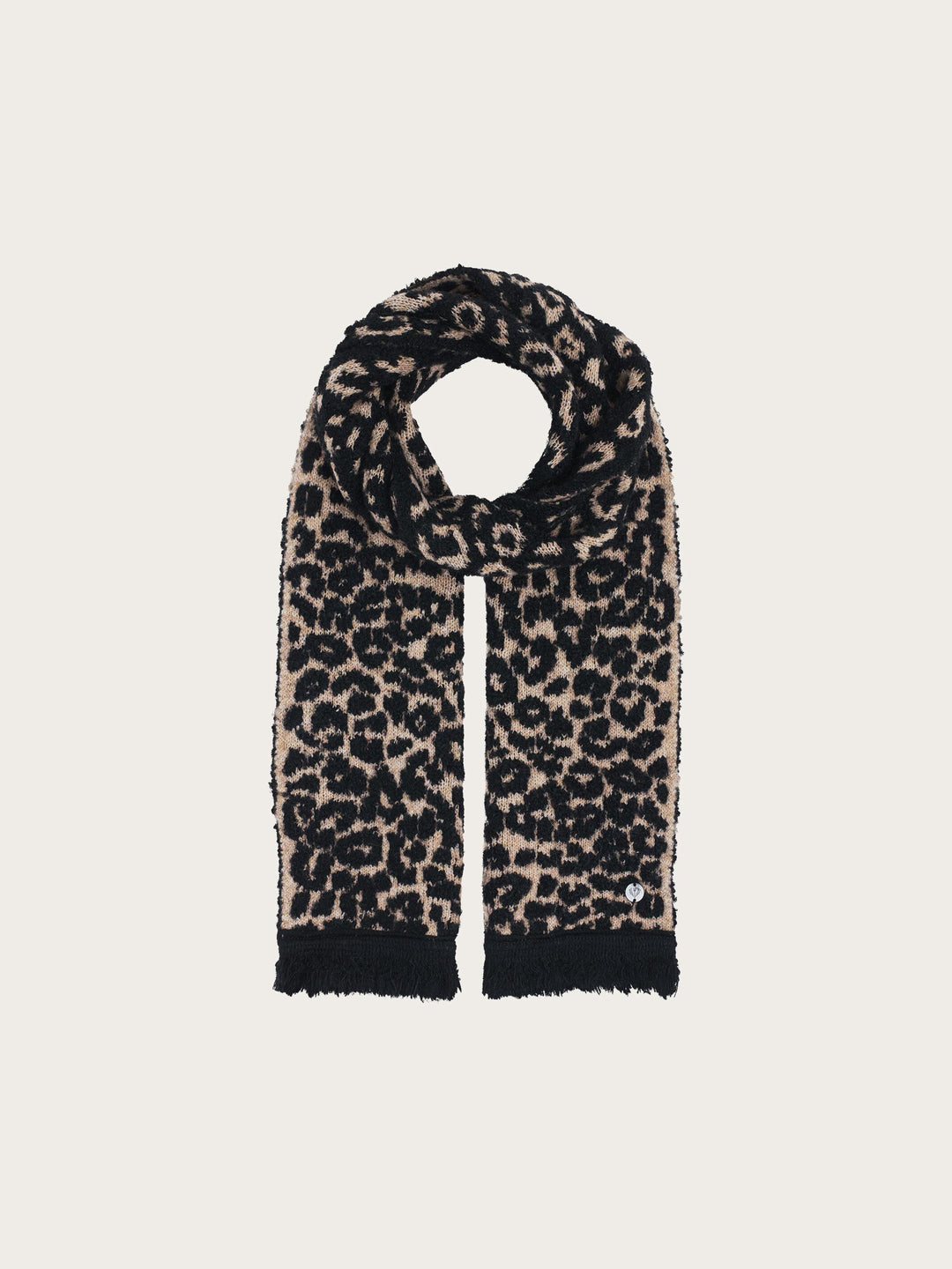 Sustainability Edition - Schmaler Strickschal mit Leo-Design