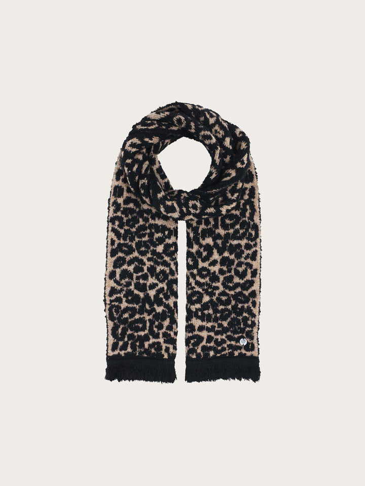 Sustainability Edition - Schmaler Strickschal mit Leo-Design