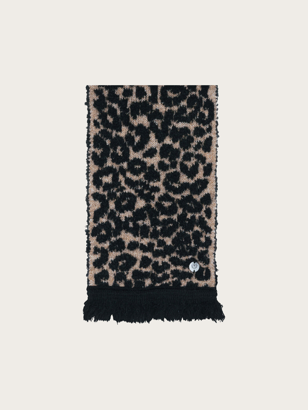 Sustainability Edition - Schmaler Strickschal mit Leo-Design
