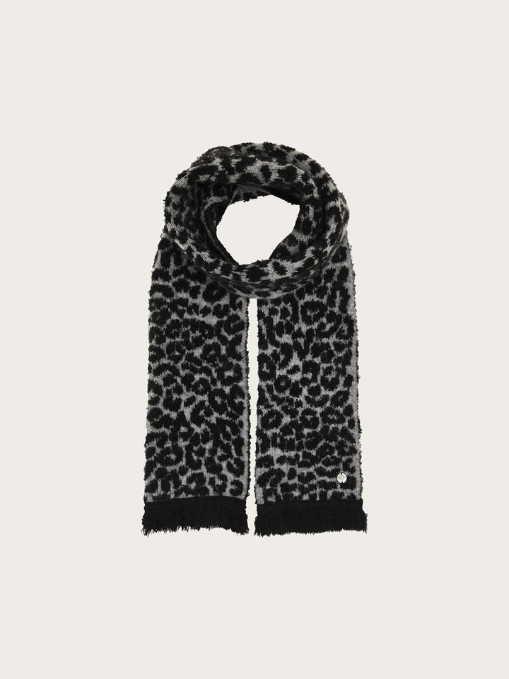 Sustainability Edition - Schmaler Strickschal mit Leo-Design