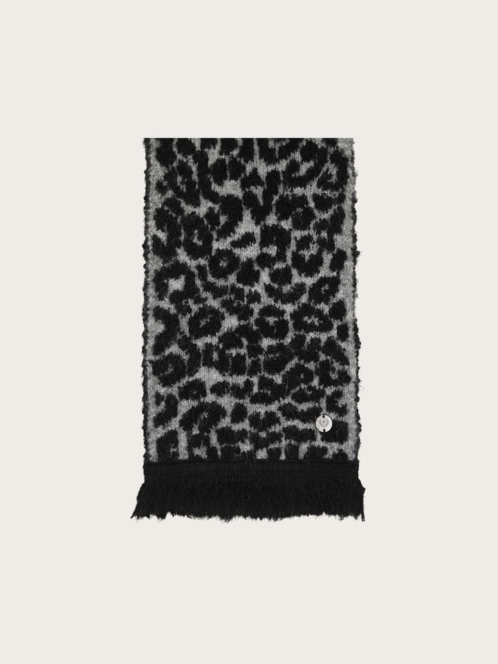 Sustainability Edition - Schmaler Strickschal mit Leo-Design