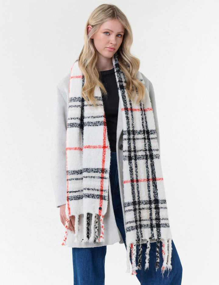 Sustainability Edition - Schal mit FRAAS Plaid Karo und XL-Fransen