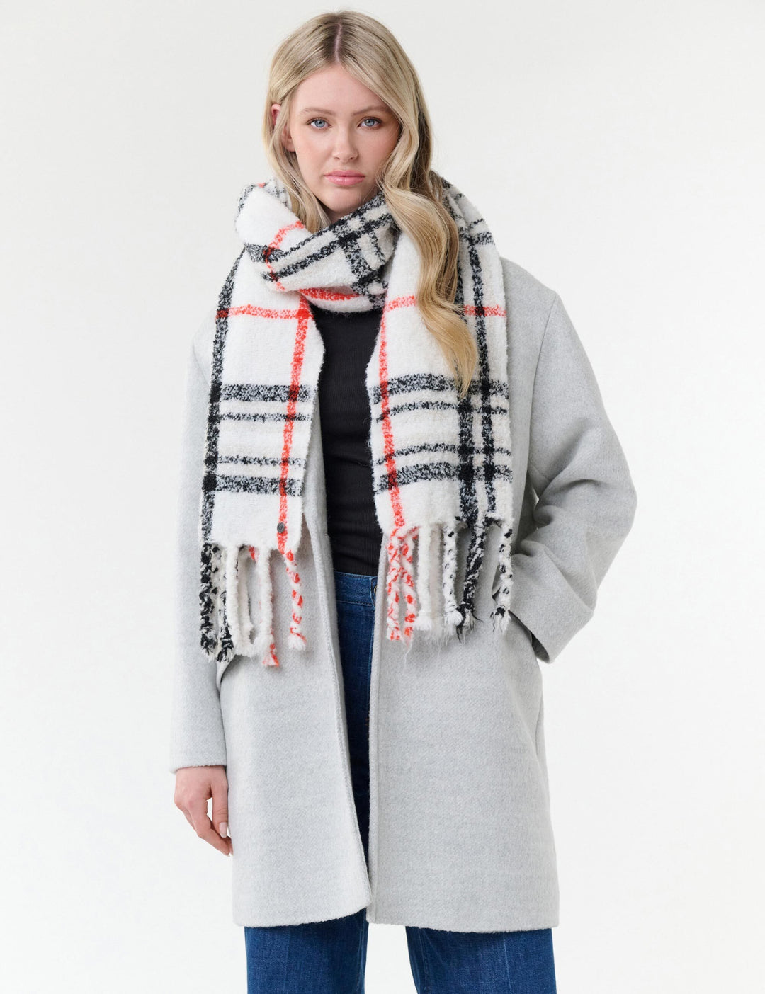 Sustainability Edition - Schal mit FRAAS Plaid Karo und XL-Fransen