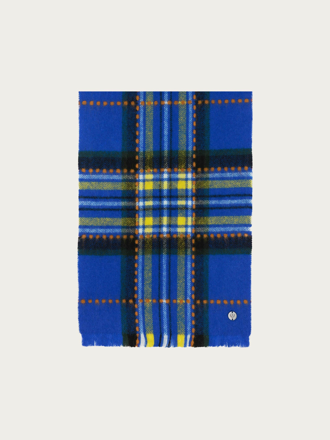 Karierter Wollschal in auffälligen Farben