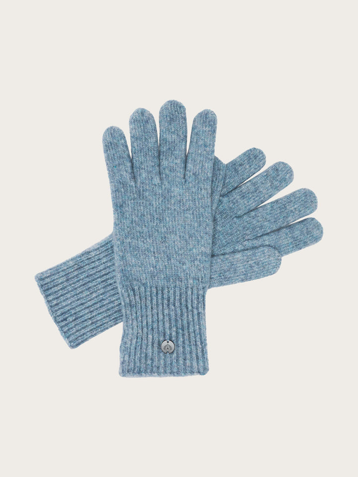 Einfarbige Strickhandschuhe in Wollmischung