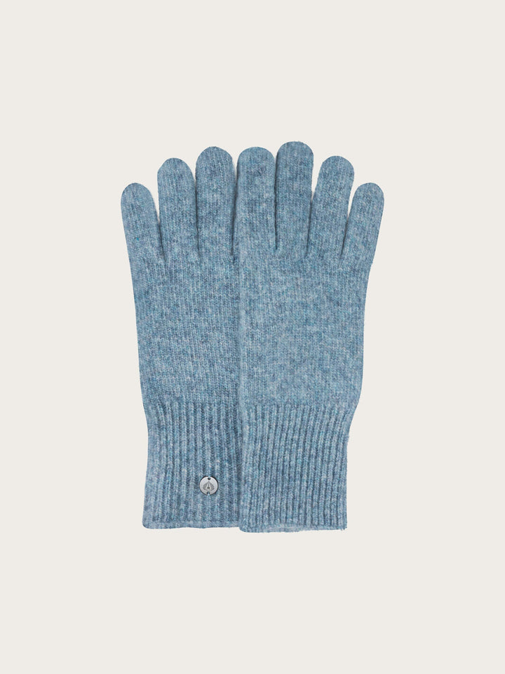 Einfarbige Strickhandschuhe in Wollmischung
