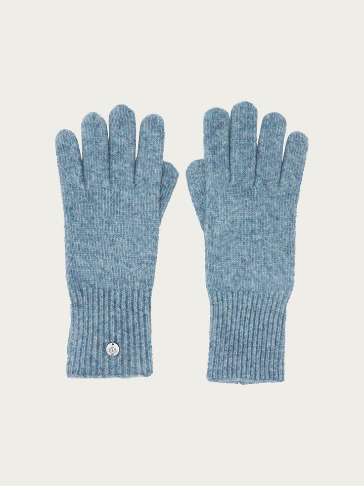 Einfarbige Strickhandschuhe in Wollmischung