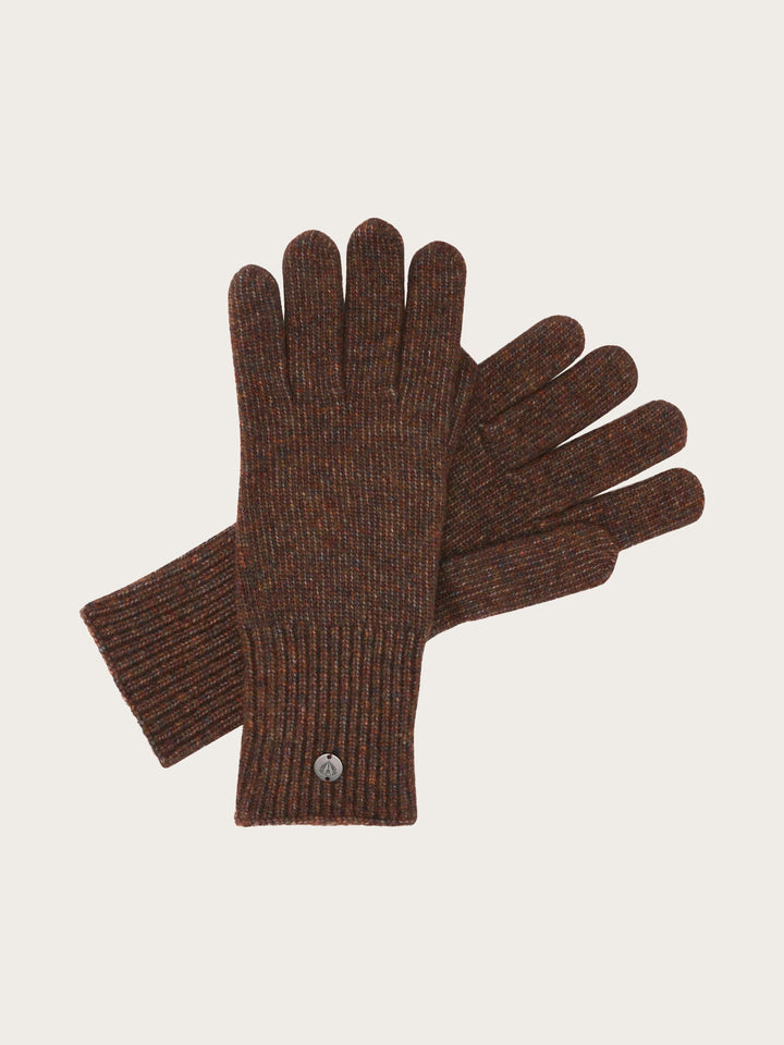 Einfarbige Strickhandschuhe in Wollmischung
