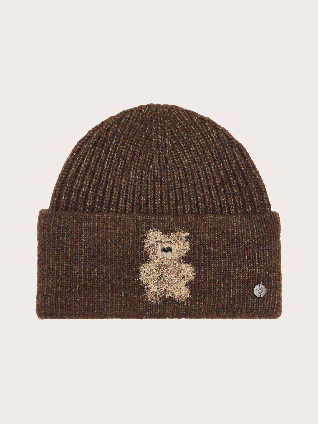 Strickmütze mit golden glitzerndem Teddy