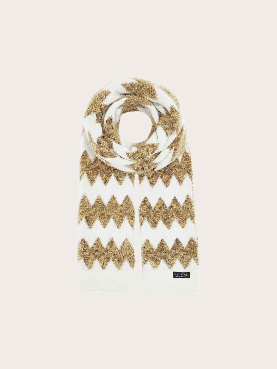 Cashmink-Schal mit zart glitzerndem Zickzack-Muster