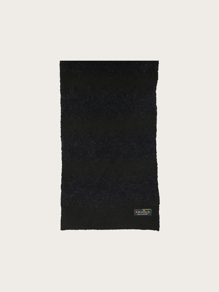 Cashmink-Schal mit zart glitzerndem Zickzack-Muster