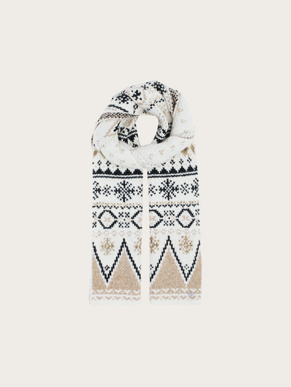 Strickschal mit winterlichem Norweger-Muster