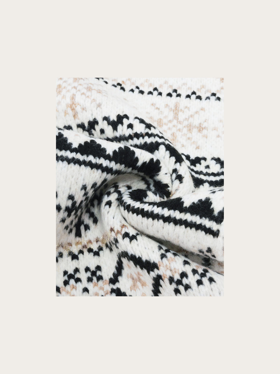 Strickschal mit winterlichem Norweger-Muster