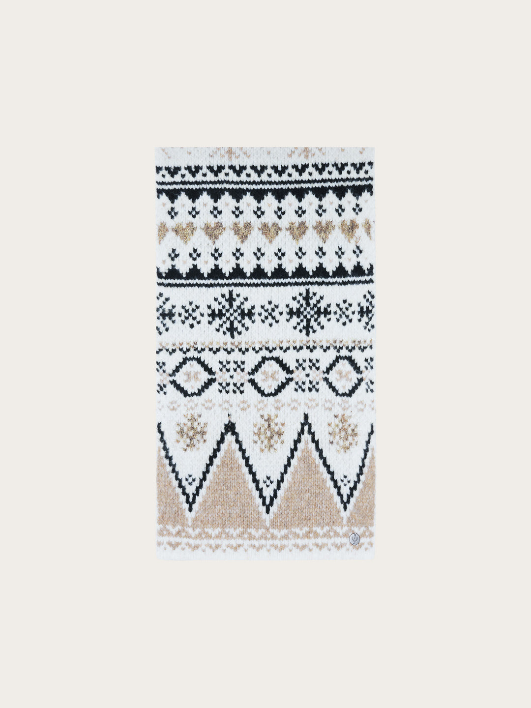 Strickschal mit winterlichem Norweger-Muster