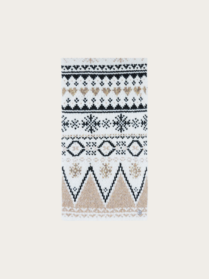 Strickschal mit winterlichem Norweger-Muster