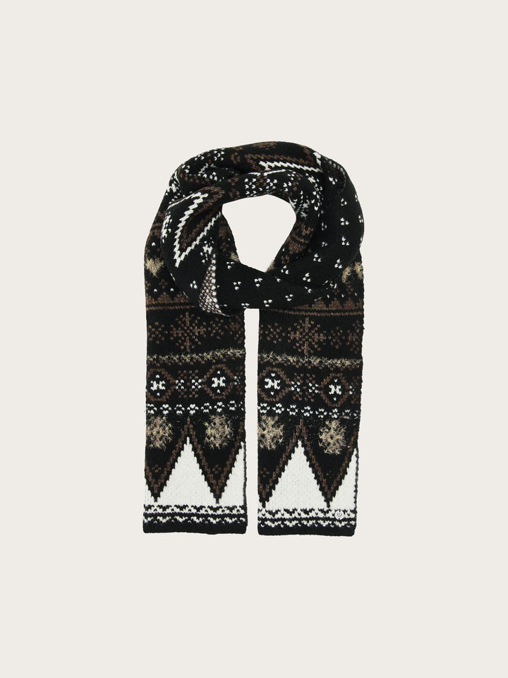 Strickschal mit winterlichem Norweger-Muster